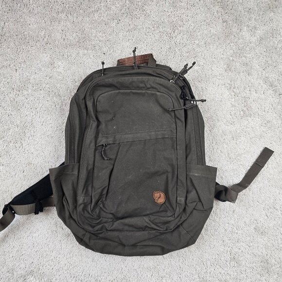 Fjallraven Raven Backpack G-1000 28L Heavy Duty Backpack Brown Laptop Hiking EUC - Picture 2 of 8